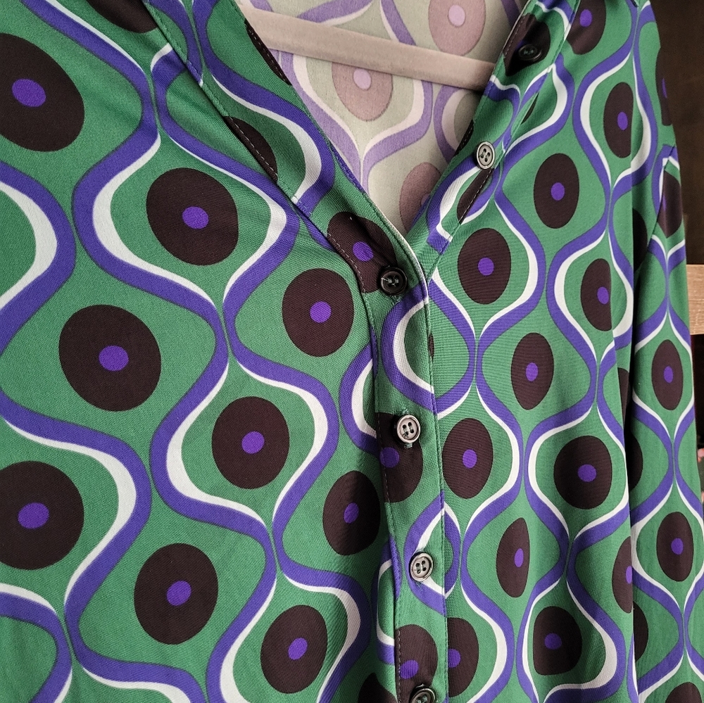 Retro patterned blouse - Picture 2 of 6